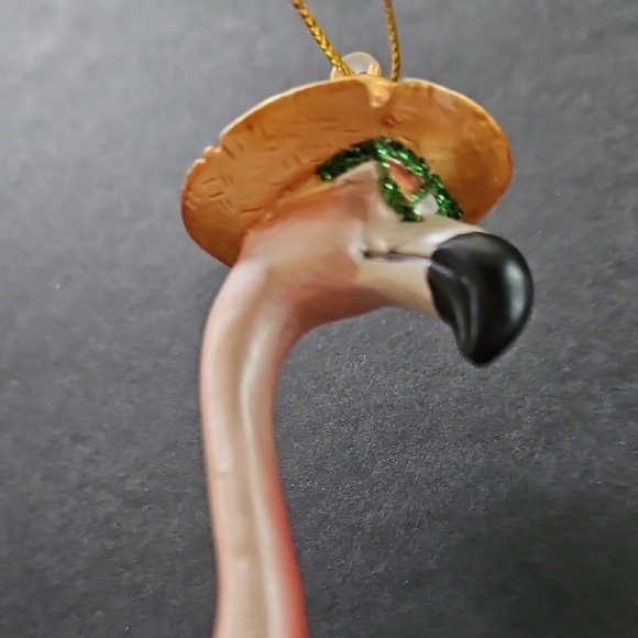 Glass Flamingo Bird Ornament - Picture 5 of 5